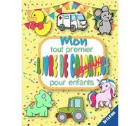 Grand livre de coloriage à partir de 1 an : Mon tout premier livre de gribouillage pour enfants de 1 à 4 ans avec 50 motifs faciles. Le cadeau parfait ... la motricité et le temps passé ensemble !