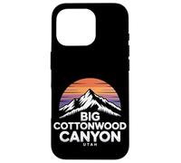 Grand Logo de Cottonwood Canyon, Utah, Coucher de Soleil sur la Montagne Wasatch Coque pour iPhone 16 Pro