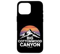 Grand Logo de Cottonwood Canyon, Utah, Coucher de Soleil sur la Montagne Wasatch Coque pour iPhone 16 Pro Max