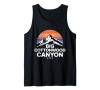 Grand Logo de Cottonwood Canyon, Utah, Coucher de Soleil sur la Montagne Wasatch Débardeur