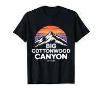 Grand Logo de Cottonwood Canyon, Utah, Coucher de Soleil sur la Montagne Wasatch T-Shirt