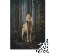 Grand Loup Blond dans Les Bois 1000 Pièces, Puzzle Impossible pour Adultes, Cadeaux, pour Enfants38x26cm/1000pcs