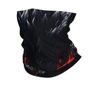 Grand Loup Noir Aux Yeux Rouges - Motif Homme Femme Snood Léger Tour De Cou Élastique Foulard pour Vélo Voyage Course À Pied Randonnée