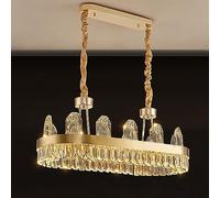 Grand Lustre en Cristal de Luxe léger Moderne, Lampe de Coquille de Luxe de Haute qualité, Lampe en Cristal Simple, pour Lampes et lanternes de Salle à Manger d'étude de Villa de Salon, Ovale 80 *