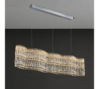 Grand Lustre en Cristal Simple, Lampe en Cristal de Luxe de Style Italien Moderne, pour l'éclairage du Salon, de la Salle à Manger, de la Chambre à Coucher, Ovale 100 cm.