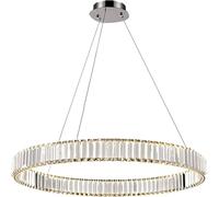 Grand Lustre en Cristal Suspendu, plafonnier LED pour Chambre à Coucher, Moderne et dimmable, Semi-encastré, éclairage décoratif Contemporain à Ventouse pour hôtel/Maison, Salon et Couloir.