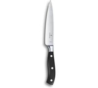 Grand Maître,Couteau De Chef Professionnel,Lame Extra-Tranchante,Tranchant Droit,15 Cm,Manche Plastique Robuste,Acier Inoxydable,Noir