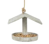 Grand Mangeoire à Oiseaux Gris Pour Aufhängen. Station de Nourriture Polyrésine