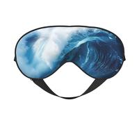 Grand masque pour les yeux en forme de vagues de l'océan, doux et respirant, adapté pour la sieste, les voyages et le sommeil nocturne
