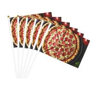 Grand mât de drapeau portable imprimé pizza pour décoration d'événements polyvalents, activités de groupe