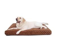 Grand matelas pour chien - En peluche super douce et durable - Antidérapant, facile à nettoyer - Lavable en machine - Fermeture éclair - Rose - 90 x 60 x 8 cm