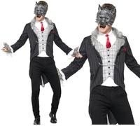 Grand Méchant Loup Costume pour Hommes Halloween de Luxe Conte Fées M-XL