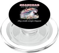 Grand-mère amoureuse des licornes fait opérer la magie avec un joli bojo floral PopSockets PopGrip pour MagSafe