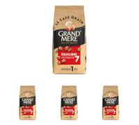 GRAND MERE CAFE GRAINS 1 KG EQUILIBRE - Intensité 7, Arabica & Robusta (Lot de 4)