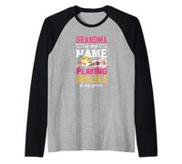 Grand-mère, C'est Mon nom Qui Joue au ukulélé, C'est ma joueuse Manche Raglan
