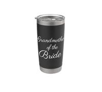 Grand-mère de la mariée, Mariage et mariage, White Script Gobelet isotherme en acier inoxydable double paroi