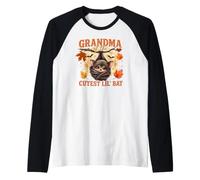 Grand-mère de la Petite Chauve-Souris Halloween Manche Raglan