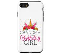 Grand-mère de l'anniversaire Fille Grand-mère Unicorn Birthday Coque pour iPhone SE (2020) / 7 / 8