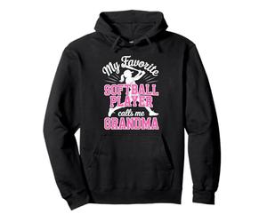 Grand-mère de Softball, ma Petite-Fille de Softball préférée, Rose Vif Sweat à Capuche