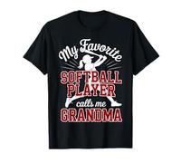 Grand-mère de Softball, ma Petite-Fille de Softball préférée, Rouge T-Shirt