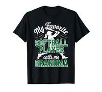 Grand-mère de Softball, ma Petite-Fille de Softball préférée, Verte T-Shirt