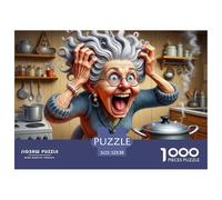 Grand-mère en colère Cuisine Papier De Qualité Design Imbriqué, Loisir Idéal pour La Détente, La Réduction du Stress Et Le Divertissement chez Soi 52x38cm/1000pcs