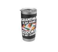 Grand-mère est mon nom Le Sudoku est mon jeu Gobelet isotherme en acier inoxydable double paroi