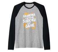 Grand-mère est Mon nom Le Sudoku est Mon Jeu Manche Raglan