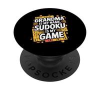 Grand-mère est Mon nom Le Sudoku est Mon Jeu PopSockets PopGrip Adhésif