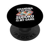 Grand-mère est Mon nom Le Sudoku est Mon Jeu PopSockets PopGrip Adhésif