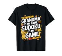 Grand-mère est Mon nom Le Sudoku est Mon Jeu T-Shirt Graphique avec Valeur, Homme, Noir, S