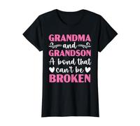 Grand-mère et Petit-Fils, Un Lien Qui ne Peut Pas être brisé Grand-mère T-Shirt Graphique avec Valeur, Femme, Noir, S
