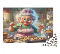 Grand-mère fait biscuits Casse-tête 1000 Pièces Avec Découpe De Précision,Jeu De Puzzle Premium puzzle De Développement Cognitif Pour Une Activité Intergénérationnelle,Passion Nature Et Faune 52x38cm/