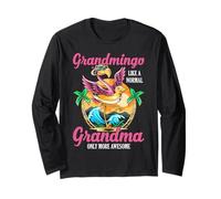 Grand-mère Flamingo Funny Grandmingo Tropical Grandma Manche Longue