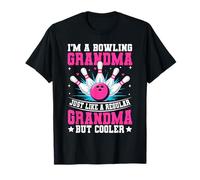 Grand-mère Jouant au Bowling comme Une Grand-mère Ordinaire mais Une Maman Plus Cool T-Shirt