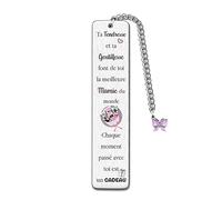 Grand-mère Marque-Page Fête des Mères Cadeaux de Noël Action de Grâce Anniversaire Personnalisé Retraite Appréciation Souvenir Mamie Accessoire Rappel Fête Grands-Parents Souvenir pour Femmes