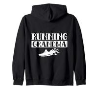 Grand-Mère Qui Court Exécuter Coureur La Course À Pied Sweat à Capuche