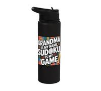 Grand-mère s'appelle Sudoku, est-ce que je m'amuse à jouer Stainless Steel Insulated Water Bottle