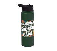 Grand-mère s'appelle Sudoku, est-ce que je m'amuse à jouer Stainless Steel Insulated Water Bottle