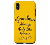 Grand-mère se Sent Toujours comme chez Elle - Grand-mère fière et aimante au Style rétro Coque pour iPhone XS Max