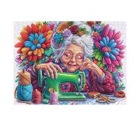 Grand-mère Tenant Un Chat 500 Pieces Casse-tête Débutant en Carton Anti-Déchirure Compagnon Animal de Compagnie Mignon Facile Apprentissage Loisir Créatif Décoration Murale Petit Prix Pas Cher 500 PC