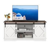 Grand Meuble TV - 150 X 40 X 60 Cm, Banc TV, Buffet, Centre De Divertissement avec 2 Portes Coulissantes Classiques, Étagères Réglables pour Salon, Salle À Manger, Maison De Campagne