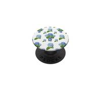 Grand Millenial Ginger Jar Hortensia Bleu Blanc et Vert PopSockets PopGrip Adhésif