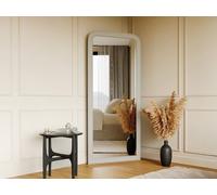 Grand miroir en bois de paulownia - L. 80 x H. 180 cm -Blanc mat - HELOISE