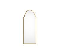 Grand miroir vintage en métal- L. 60 x H. 160 cm - Doré - KARIAN
