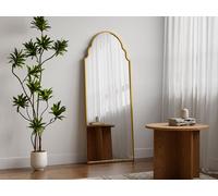 Grand miroir en métal- L. 60 x H. 160 cm - Doré - KARIAN