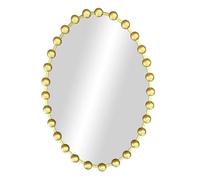 Grand Miroir Mural / 60x90 cm/Cadre Ovale, Miroir de Maquillage pour Chambre À Coucher, Salle De Bain Commerciale Hall D'entrée D'hôtel - Rétro(Champagne Gold)