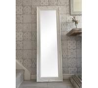 Grand Miroir Mural avec Verre Pilkington de qualité et Cadre blanc124 cm x 40 cm.