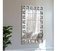 Grand Miroir Mural Décoration - Miroir Murale Rectangulaire avec Cadre Ligne - Miroir Suspendu Modern Déco pour Salon 100x70cm