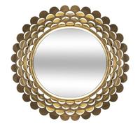 Miroir ""Fleur"" métal doré D91cm - Atmosphera Créateur d'intérieur